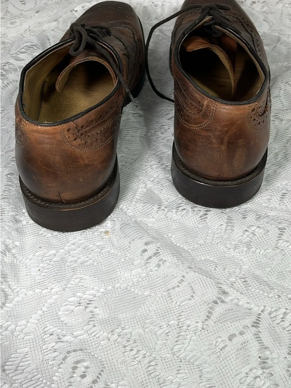 Classic Men's Brown Leather Wingtip Oxfords